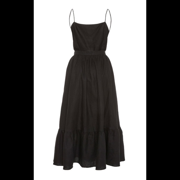 Andres Otalora - Open Back Linen Dress - Black - 0 - Picture 5 of 5